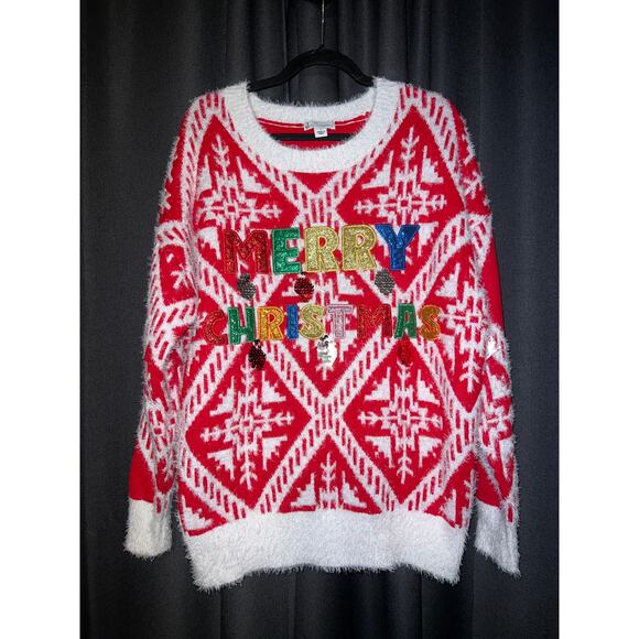 Ugly Christmas Sweater Xmas Size Large - Picture 1 of 3
